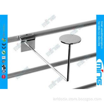 Chrome Plating Slatwall Display Shelves , Metal Store Displ